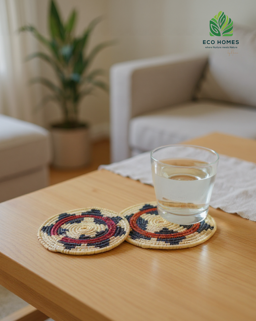 Earth Woven Coasters – Set of 2