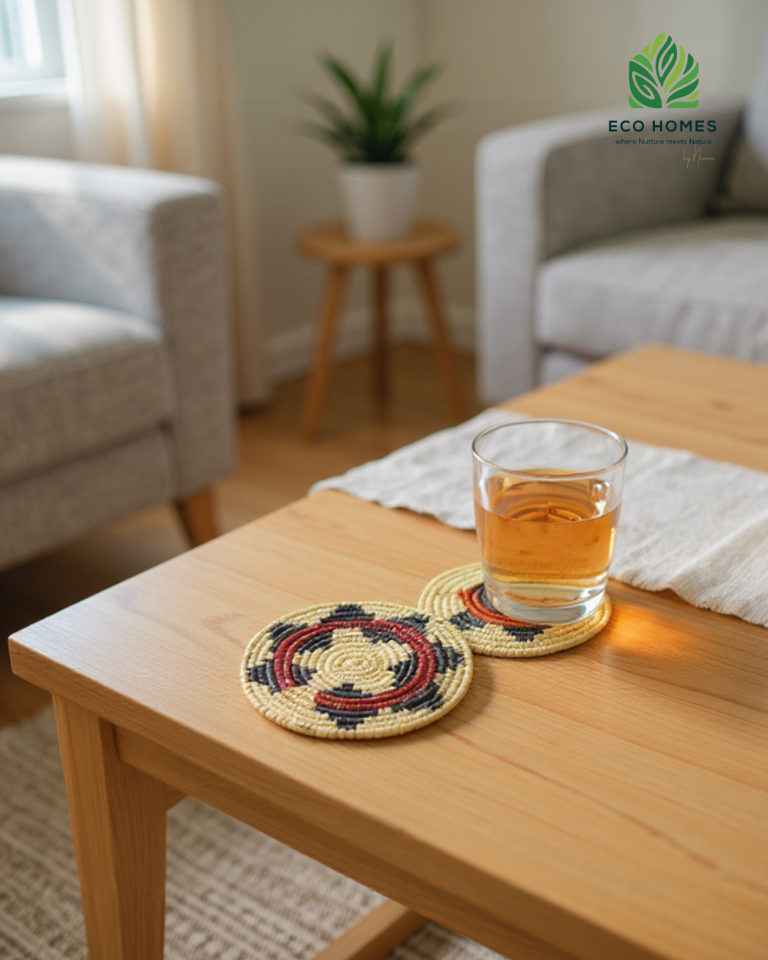 Earth Woven Coasters – Set of 2
