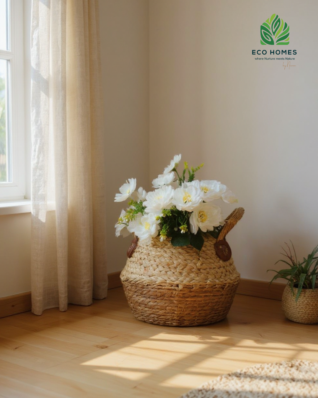 Golden Bloom Basket Planter