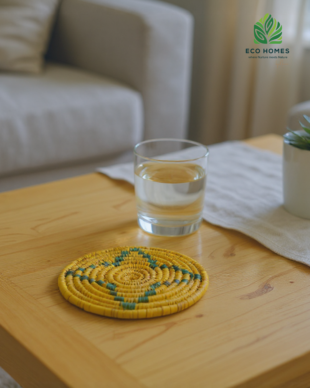 Sunburst Woven Coasters – Set of 2