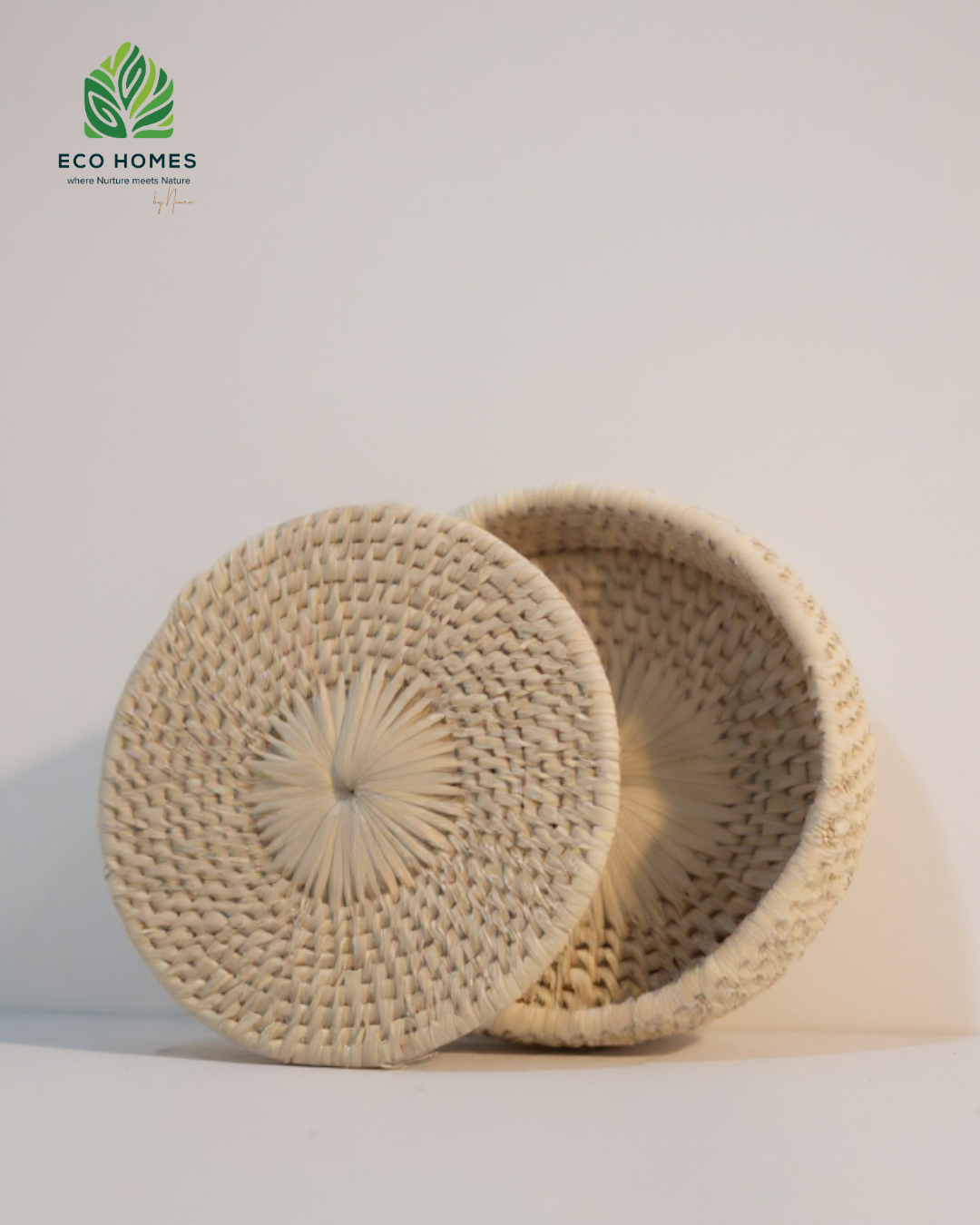 Beige Chapati Basket with Lid