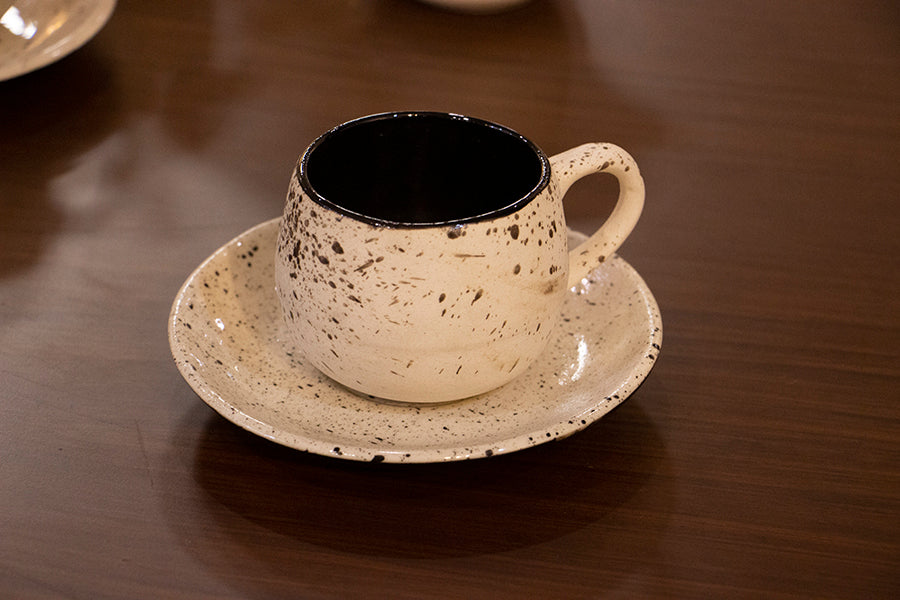 Off-White Ceramic Tea Set