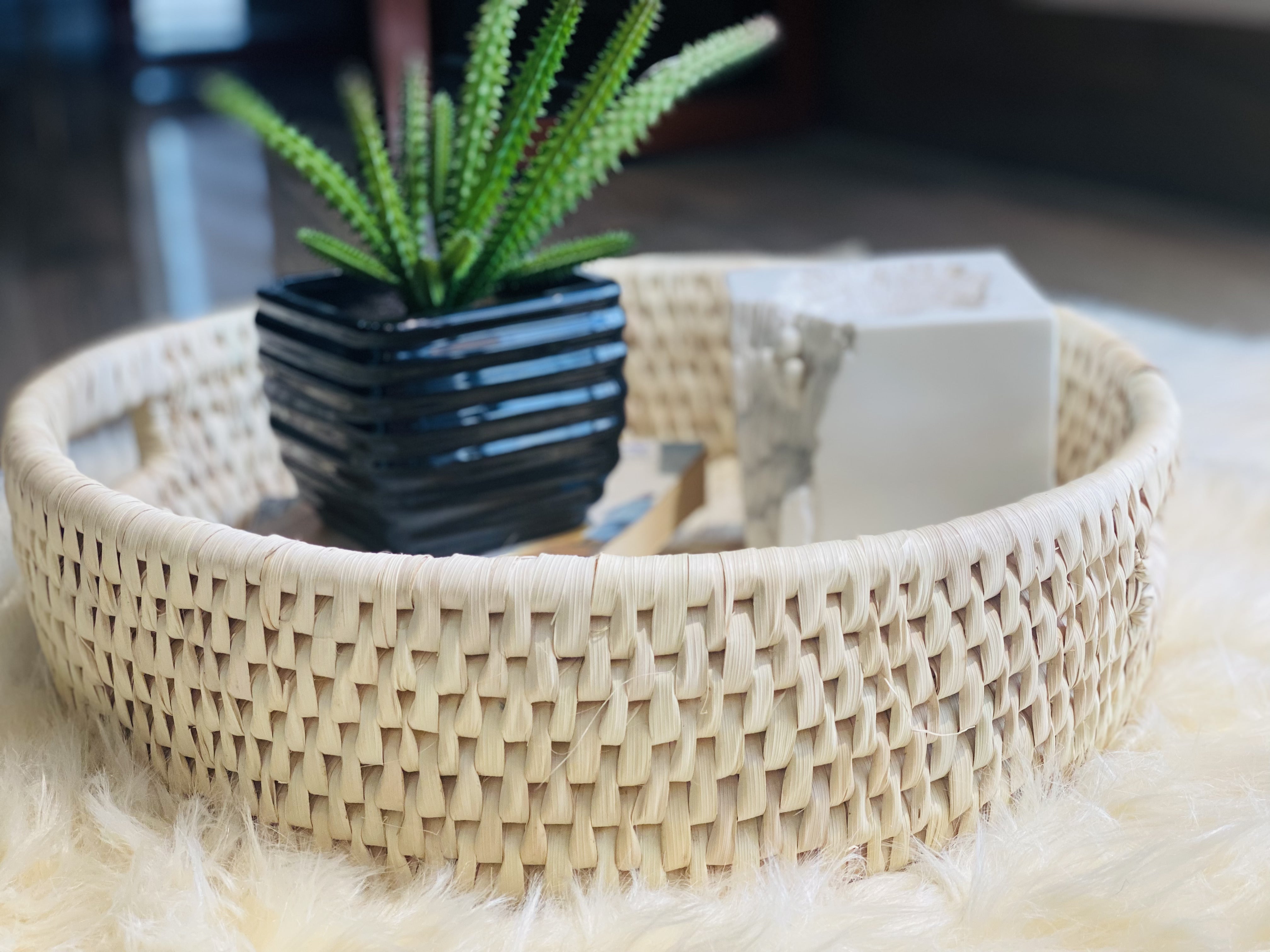 Hand Woven Circle Basket